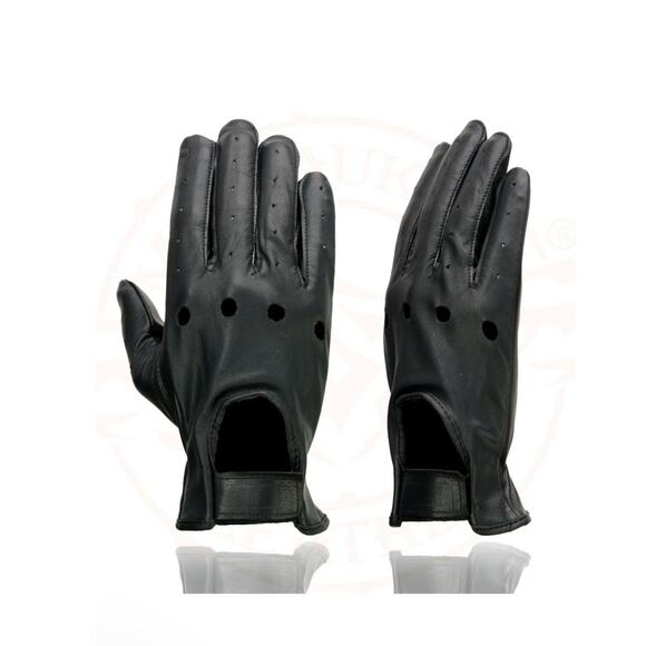 NWT Milwaukee Leather SH247 Men's Black Leather Unlined Driving Gloves - Picture 1 of 7